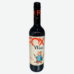 Вино Fox Wine красное полусладкое Россия, 0,75 л