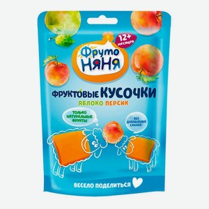 Фруктовые кусочки ФрутоНяня яблоко персик 53г
