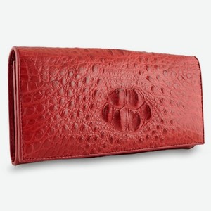 EXOTIC LEATHER GENUINE PREMIUM ACCESSORIES Женский кошелек с монетницей из кожи сиамского крокодила, Красный
