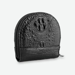 EXOTIC LEATHER GENUINE PREMIUM ACCESSORIES Крокодиловая монетница на молнии, Черный