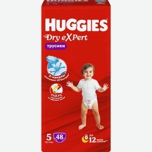 Подгузники-трусики Хаггис (Huggies) сухой эксперт 5-XL 12-17 кг 48 шт.