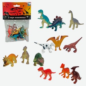 Набор игровой 1TOY В мире животных Динозавры, 12 шт