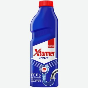 Гель Xtormer Prof для удаления засоров в канализационных трубах, 1л, 1 л