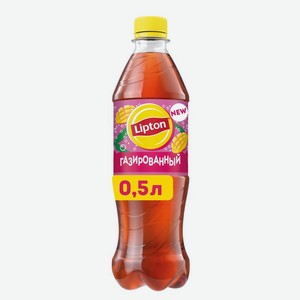 Напиток Lipton Черный чай Тропический со вкусом манго и личи газированный, 500мл