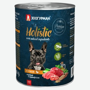 Корм влажный для собак «Зоогурман» Holistic с уткой индейкой и картофелем, 350 г