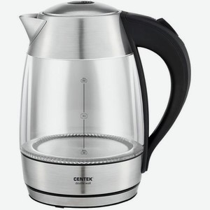Чайник электрический CENTEK CT-0012, 2200Вт, серебристый и черный