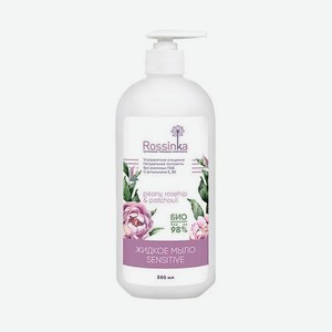 ROSSINKA Жидкое мыло Sensitive Peony rosehip & patchouli