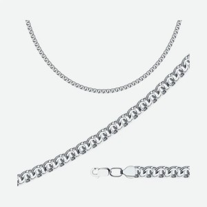 Серебряная цепочка SOKOLOV 968140904, размер 45 см