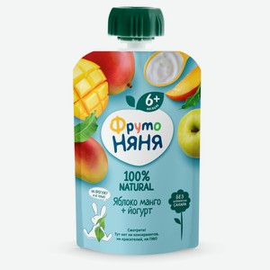 Пюре «ФрутоНяня» из яблок и манго с йогуртом с 6 мес., 90 г