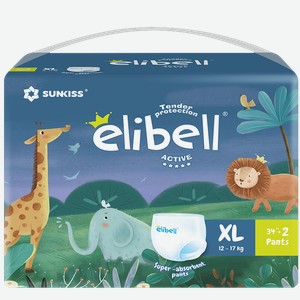 Подгузники-трусики ELIBELL Active XL 12-17 кг, 36шт.