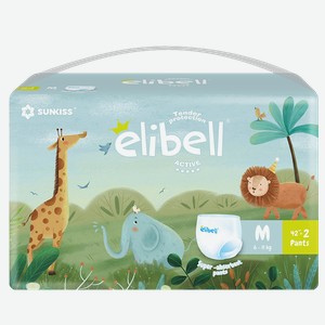 Подгузники-трусики ELIBELL Active M 6-11 кг, 44шт.
