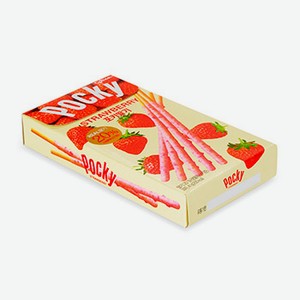 Печенье Pocky палочки клубничные, Glico, 41 г, Южная Корея