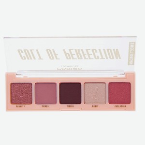 PARISA COSMETICS Набор теней для век Е-605, 07 Сиреневый, фиолетовый, бежевый, коричневый, бордовый