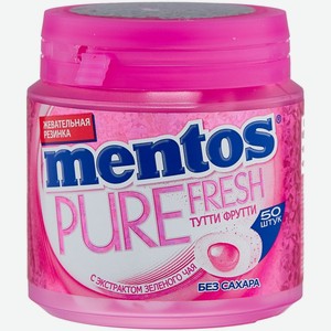 Резинка жевательная Mentos Pure Fresh Тутти Фрутти, 50 шт., 100 г