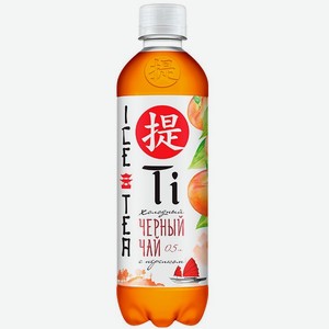 Холодный чай Ti черный со вкусом персика, 500мл