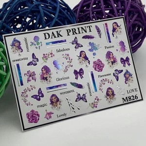 DAK PRINT Слайдер-дизайн для ногтей M826