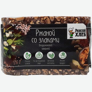 Рижский ХЛЕБ Хлеб Ржаной со злаками в нарезке, 300 г