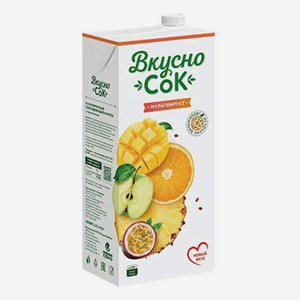 Напиток сокосодержащий ВкусноСок мультифрукт, 1.93 л, тетрапак