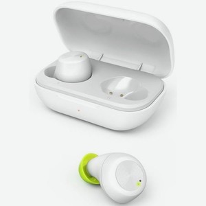 Наушники HAMA Spirit Chop, Bluetooth, вкладыши, белый/зеленый [00184081]
