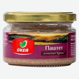 Паштет печеночный ОКЕЙ со вкусом куриного мяса 200г, ст/б