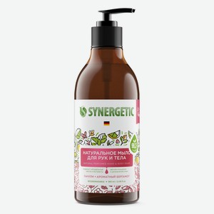 Мыло жидкое для рук и тела Synergetic Натуральное пачули и ароматный бергамот, 380мл Россия