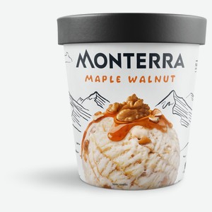 Мороженое Monterra Грецкий орех с кленовым сиропом БЗМЖ, 298 г