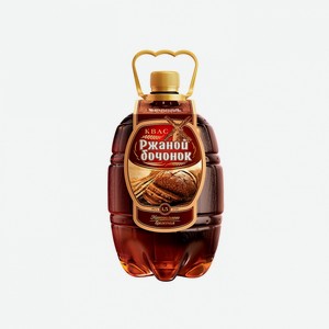 Квас Ржаной Бочонок, 1.5 л