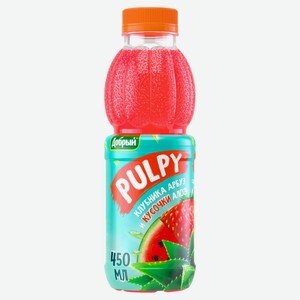 Напиток сокосодержащий «Добрый» Pulpy с клубникой арбузом и алое, 450 мл