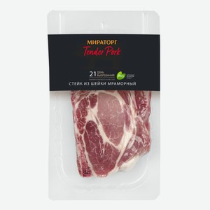 Стейк Мираторг Tender pork из свиной шейки мраморный охлажденный, 280г Россия
