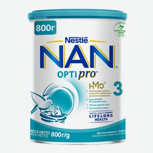 Смесь молочная NAN Optipro 3 с 12мес 800г ж/б