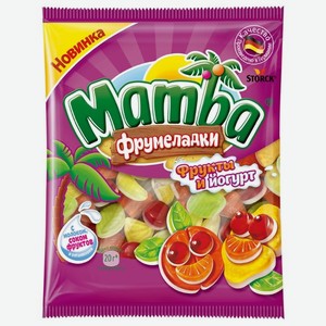 Жевательный мармелад Mamba Фрумеладки йогурт и фрукты 72 г