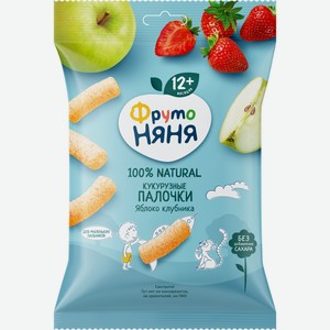 Палочки кукурузные ФрутоНяня Яблоко и клубника, 20г Россия