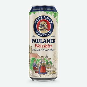 Пиво Paulaner Weissbier светлое, 0.5л Германия
