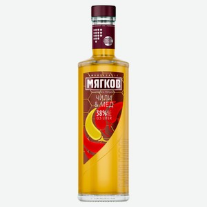 Настойка «Мягков» Чили&Мед горькая Россия, 0,5 л
