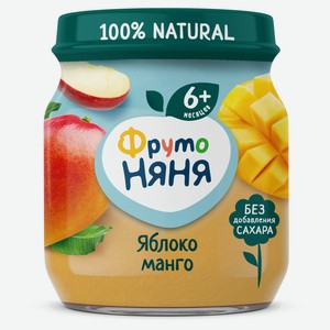Пюре «ФрутоНяня» яблоко и манго с 6 мес., 100 г