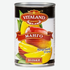 Манго VITALAND дольки в сиропе, 425 мл