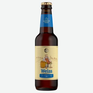 Пиво Lagervar Wiess пшеничное светлое нефильтрованное, 4,7%, 500 мл