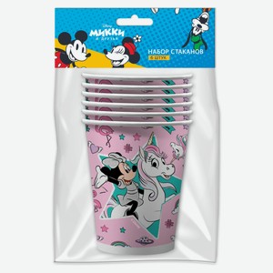 Набор одноразовых стаканов Disney Minnie бумага, 6х250 мл