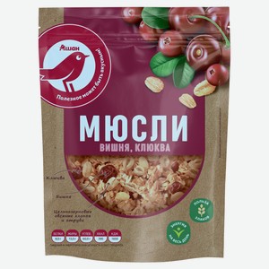 Мюсли-кранчи АШАН Красная птица с ягодами, 250 г