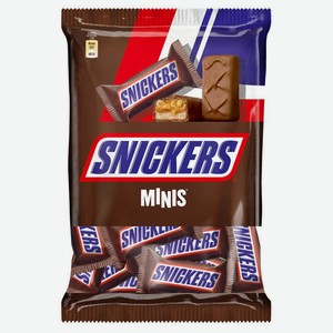 Батончики шоколадные Snickers Minis, 180 г