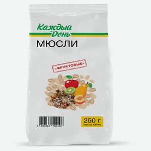 Мюсли «Каждый день» с фруктами, 250 г