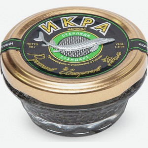 Икра стерляди Русский икорный дом Стандарт зернистая, 50г Россия