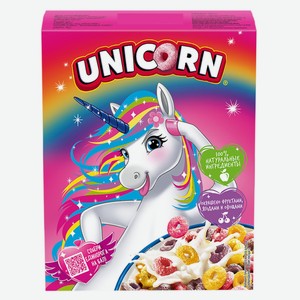 Готовый завтрак KELLOGG S Unicorn Радужные колечки с фрукт. вкус., Россия, 195 г