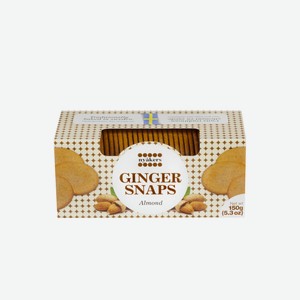Печенье Nyakers хрустящее имбирное со вкусом миндаля, 150г Швеция