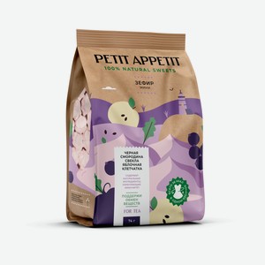 Мини-зефир Petit Appetit черная смородина, свекла и яблочная клетчатка, 74г Россия