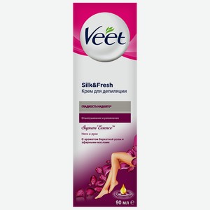 Крем для депиляции VEET для сухой и нормальной кожи, роза-эфирное масло, 90мл
