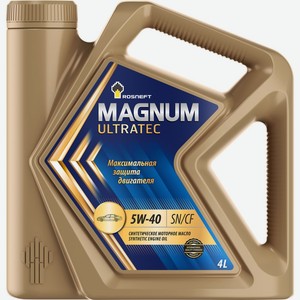 Моторное масло РОСНЕФТЬ Ultratec 5w-40 синтетическое, Россия, 4 л