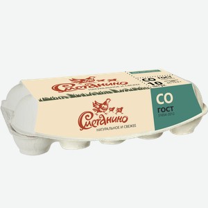 Яйцо куриное Сметанино СО 10 шт., картон