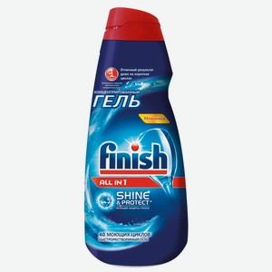 Средство для посудомоечной машины FINISH All in 1 Shine&Protect д/мытья посуды гель, Польша, 1 л