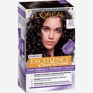 Крем-краска д/волос EXCELLENCE Cool Creme Стойкая 3.11 Ультрапепельный темно-каштановый, Бельгия, 268 мл